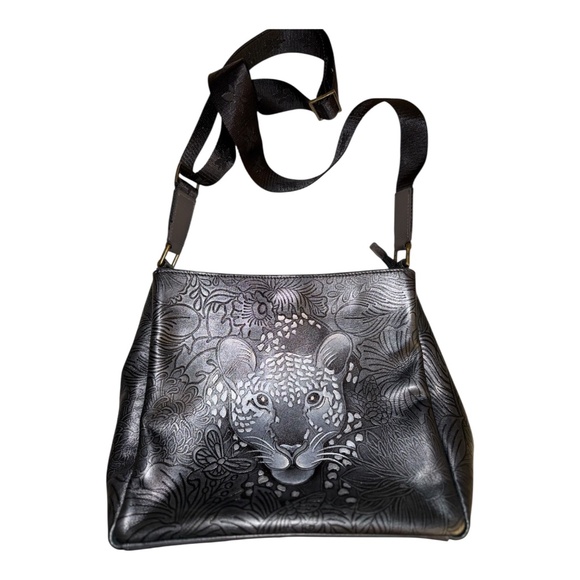 NWOT Anuschka Leopard Bag Purse - Picture 1 of 7